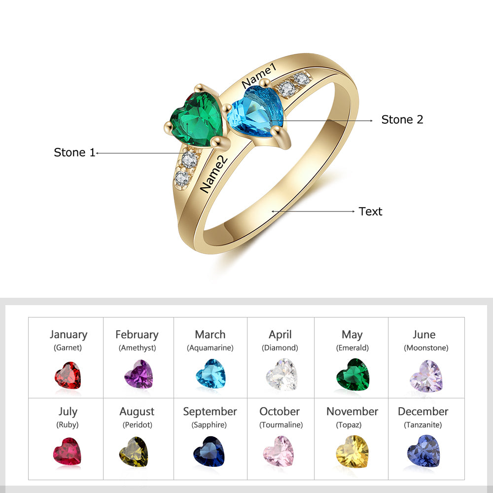 Precious Heart Birthstone Ring