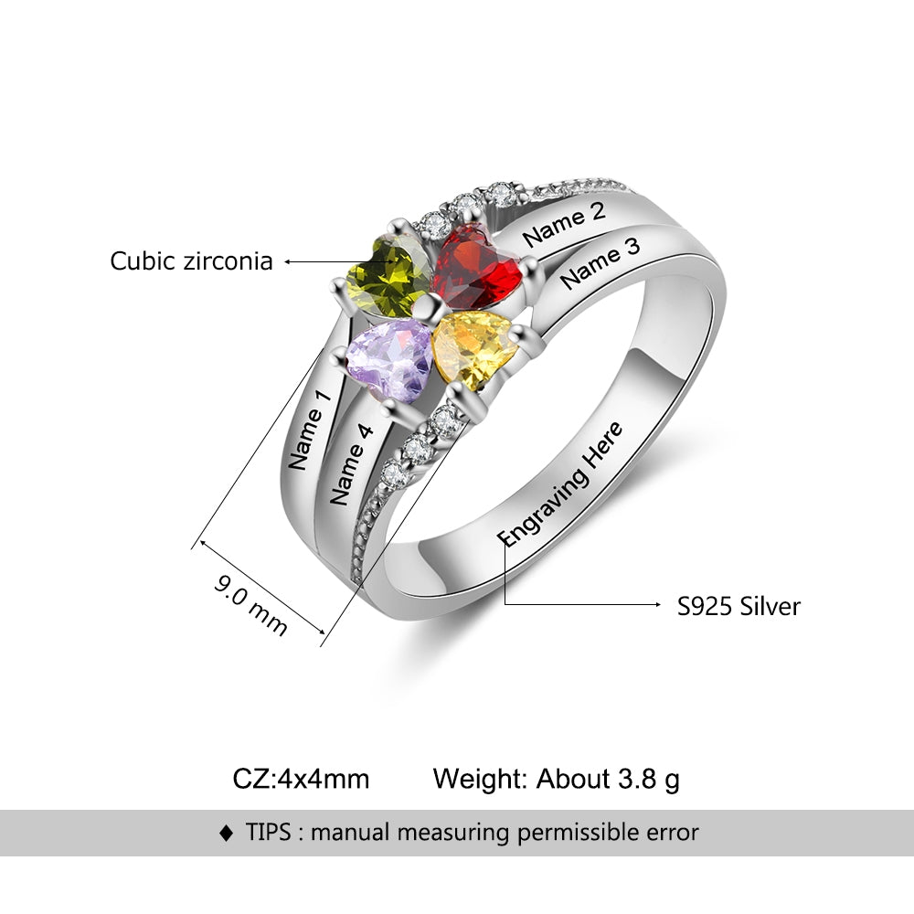 A Flower Love Birthstone Ring