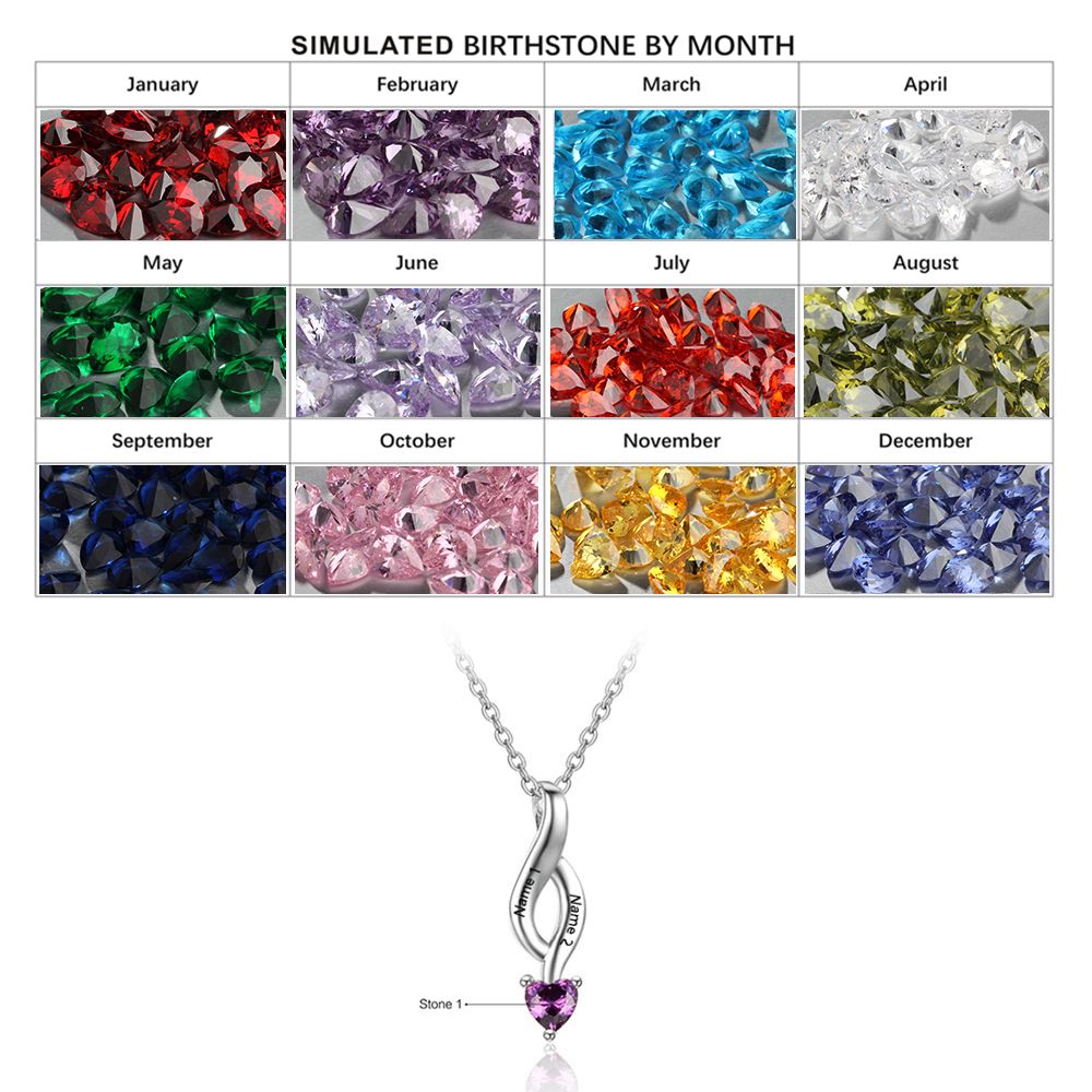 Wave of Love Birthstone Necklace