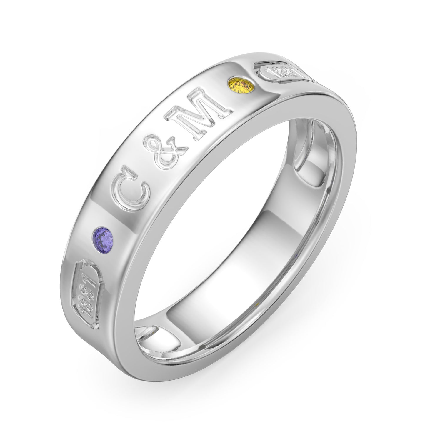 Enchanted Memories Birthstone 3D Bands
