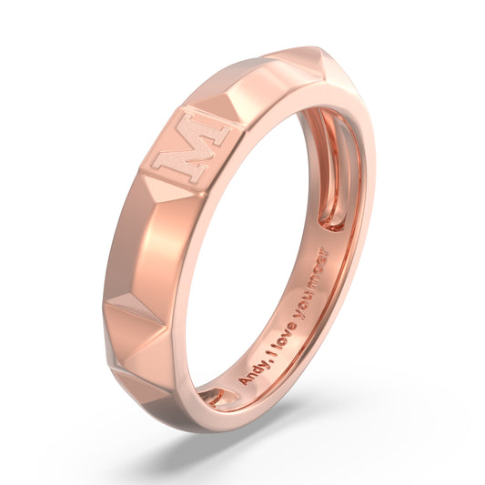 Luxuriant Signature Initial Ring