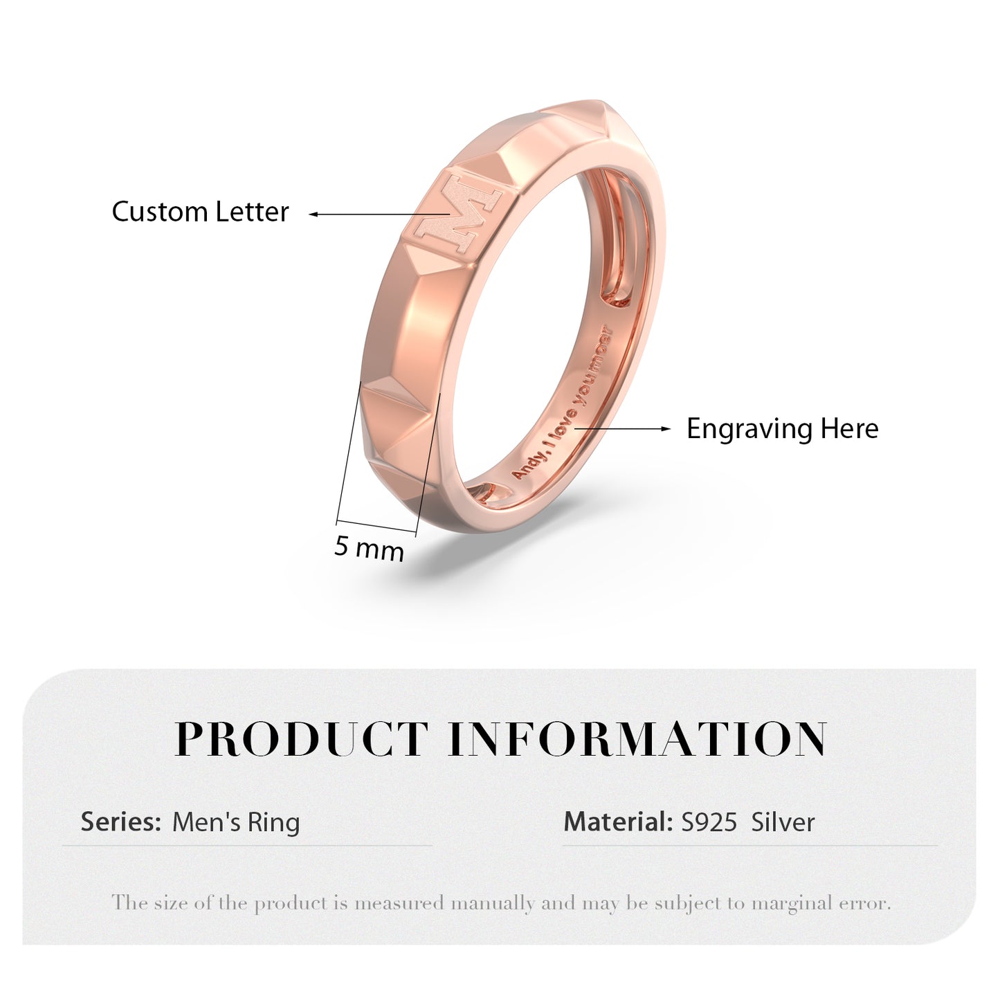 Luxuriant Signature Initial Ring