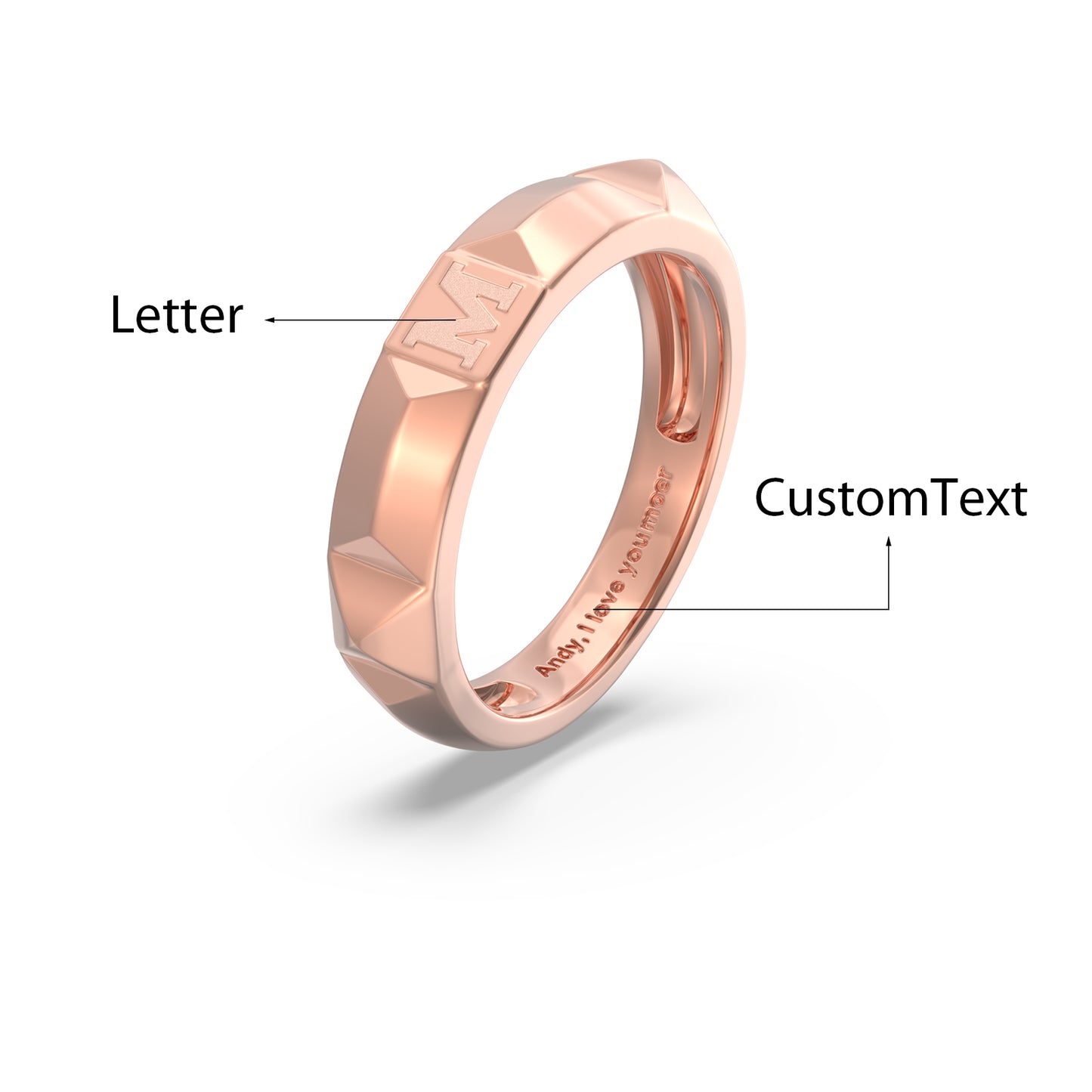 Luxuriant Signature Initial Ring