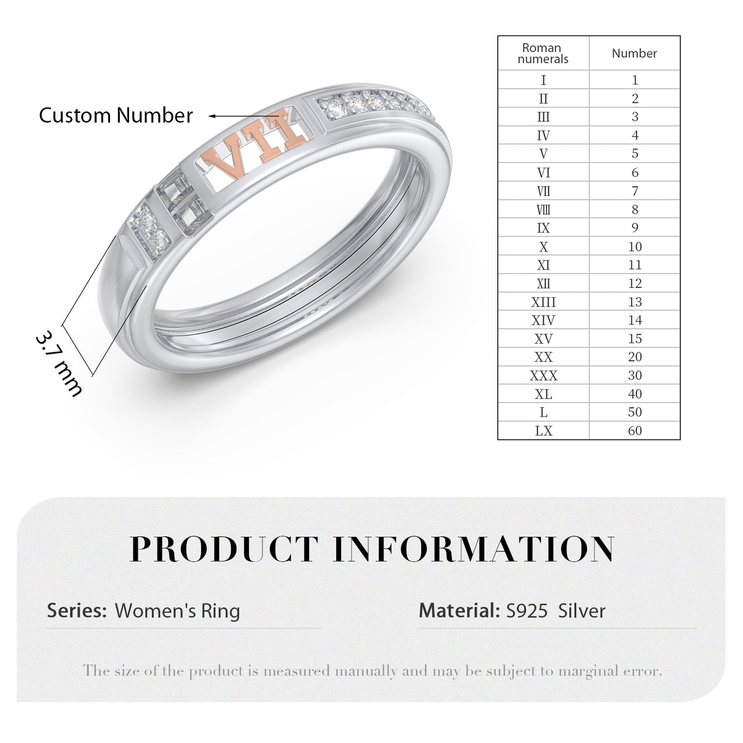 Roman Numeral Bond 3D Bands