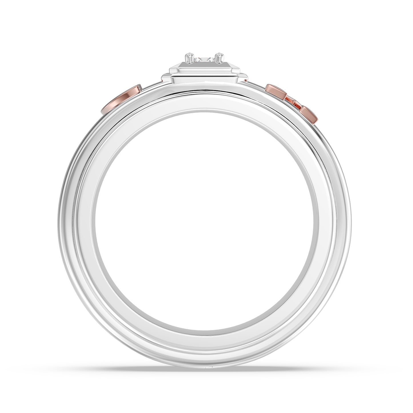 Monosparkle Affinity 3D Couple Rings