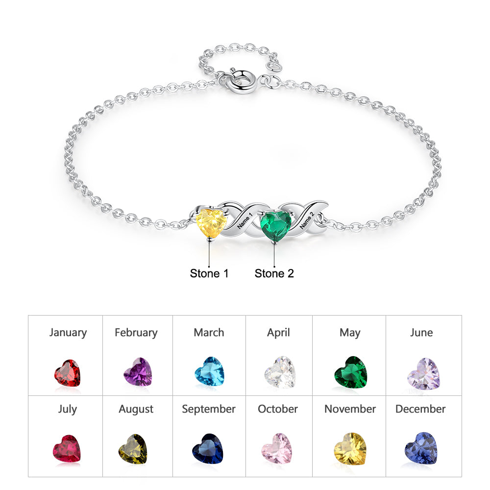Infinity Bond Birthstone Bracelet