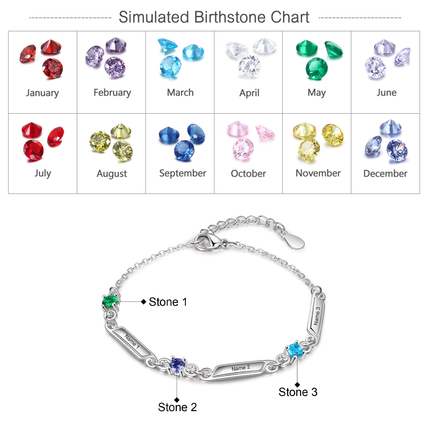 Tagged Treasures Birthstone Bracelet