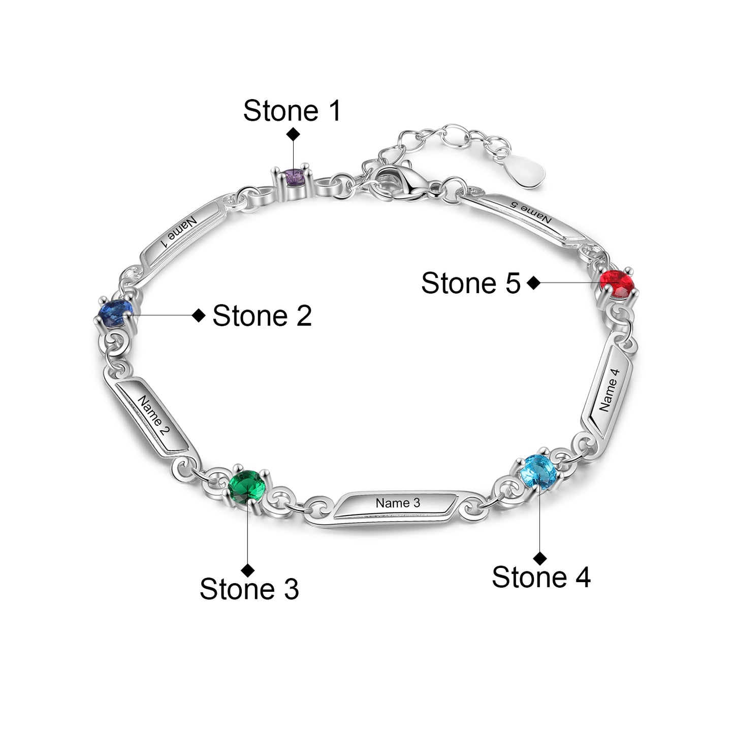 Tagged Treasures Birthstone Bracelet