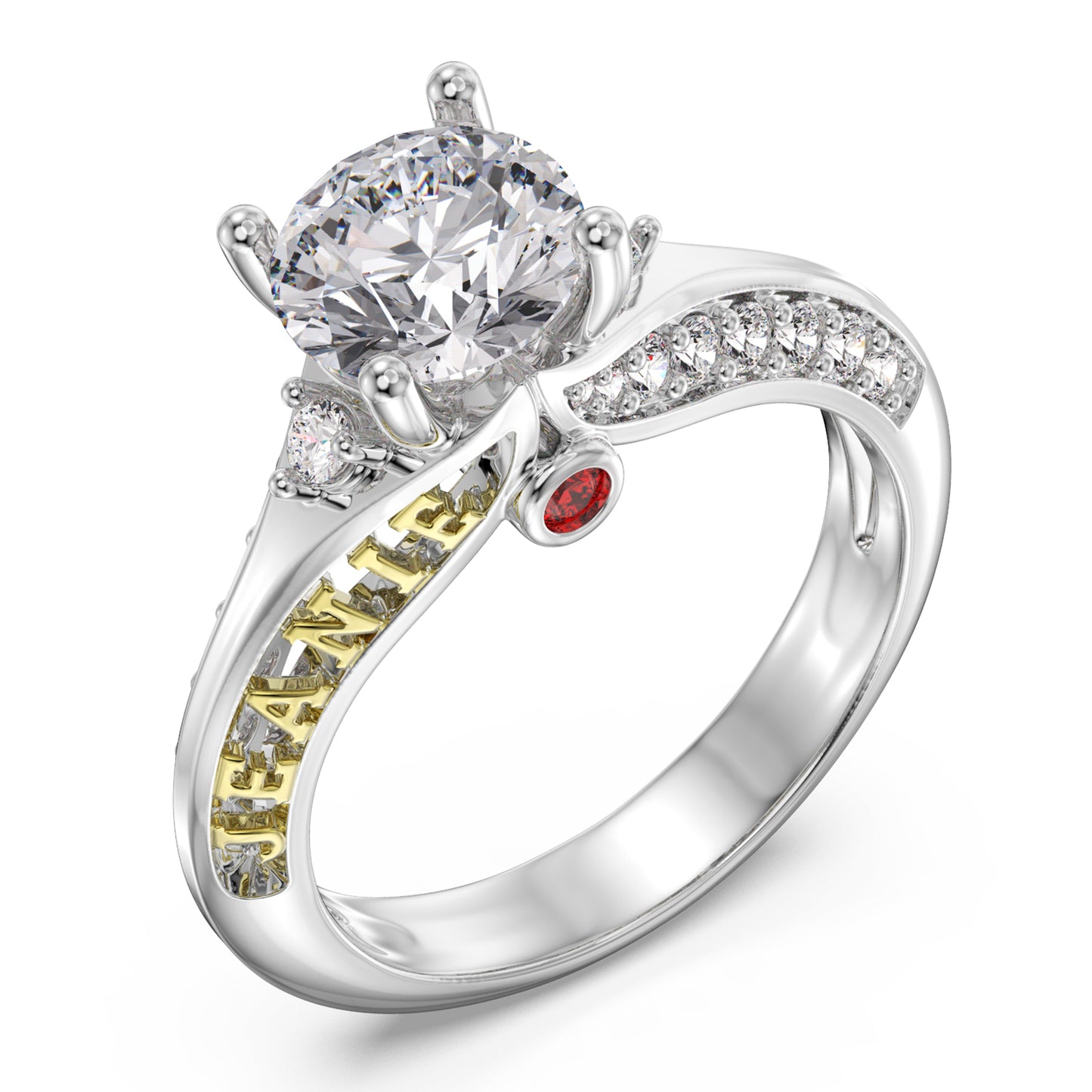 Celestial Sparkle 3D Engagement Ring