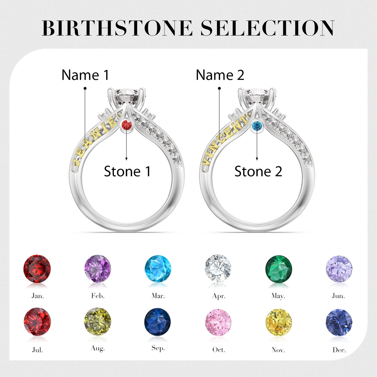 Celestial Sparkle Engagement 3D Ring