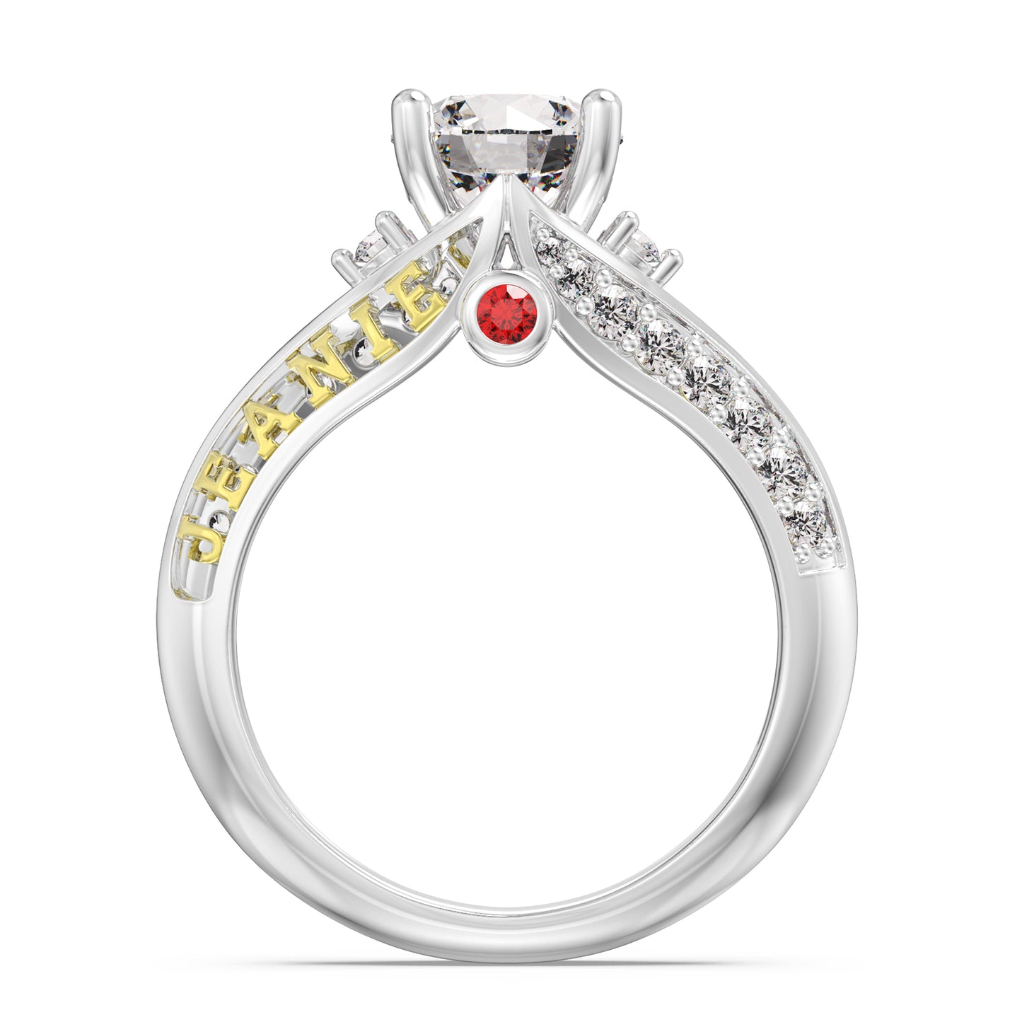 Celestial Sparkle Engagement 3D Ring