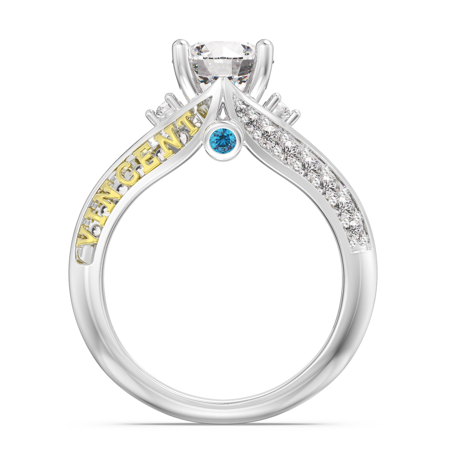 Celestial Sparkle 3D Engagement Ring