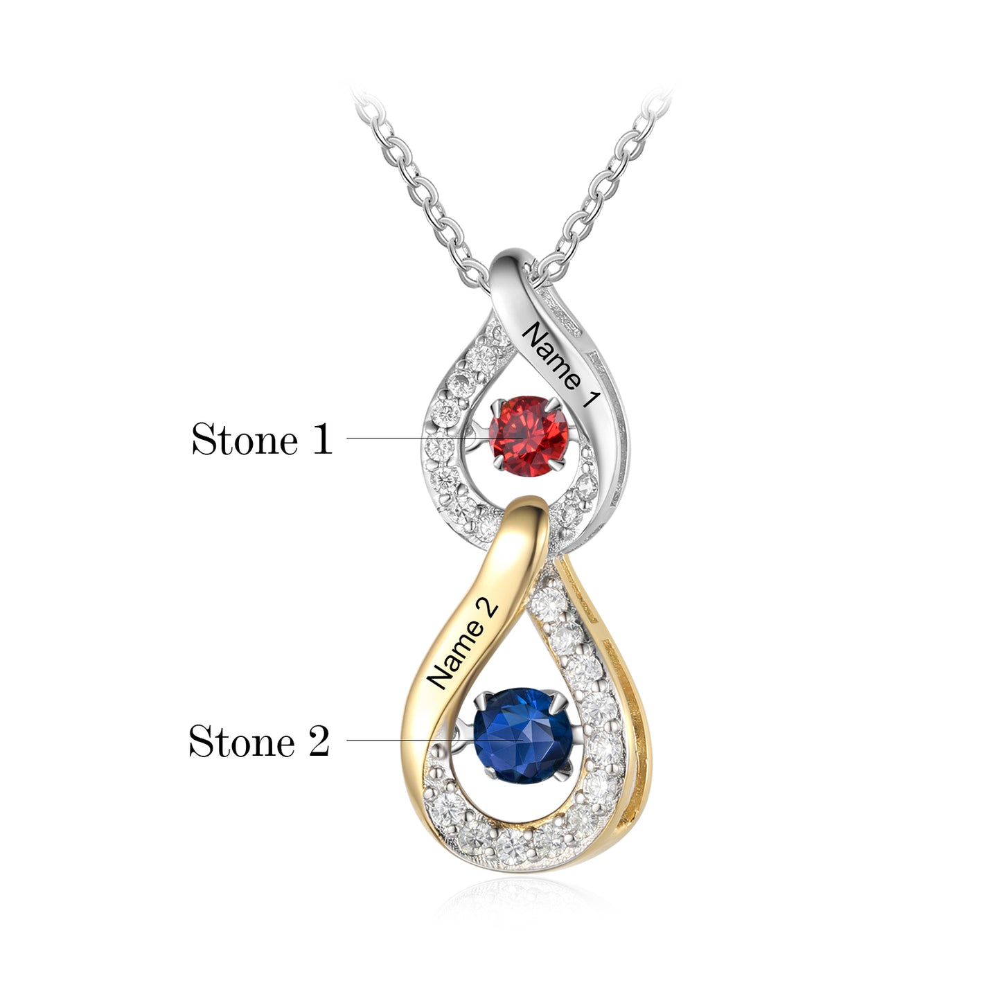 Dancing Drops Birthstone Necklace