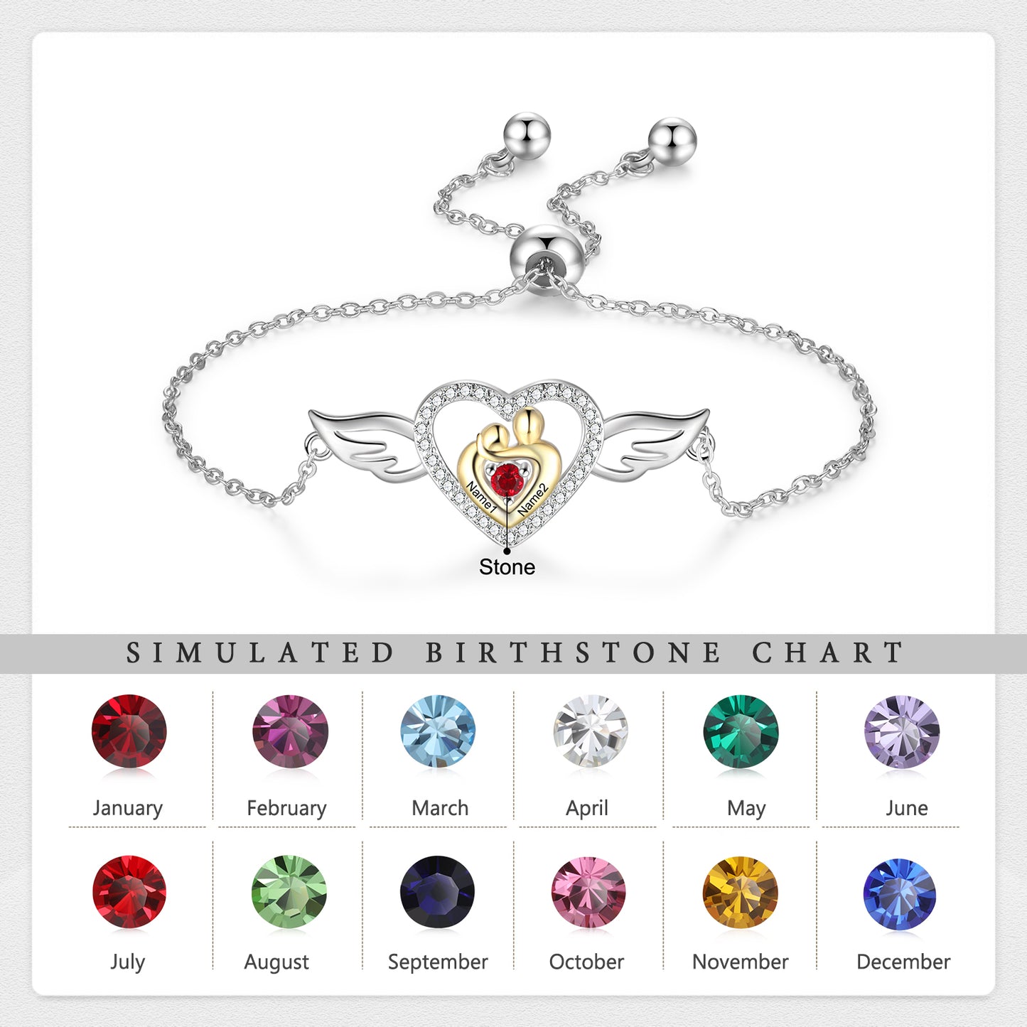 Angelic Love Birthstone Bracelet