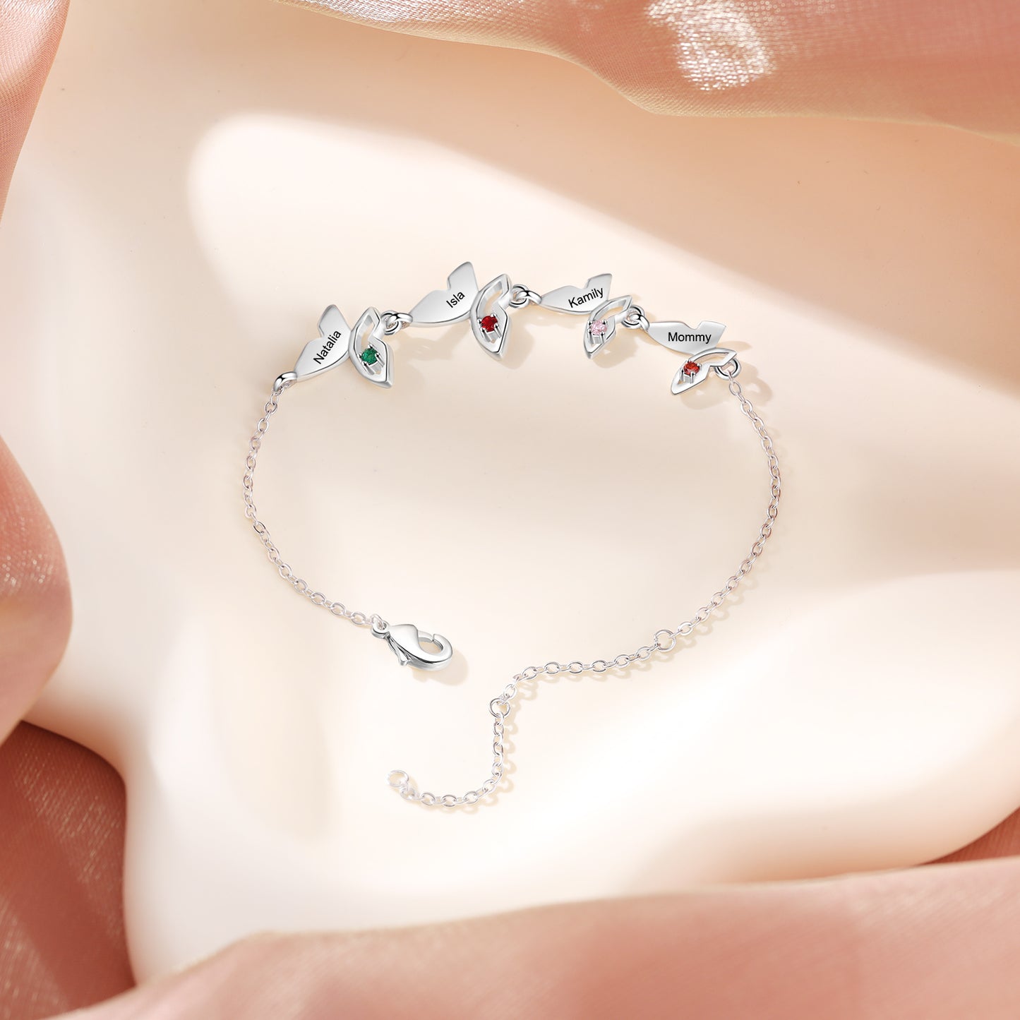 Butterfly Birthstone Bracelet