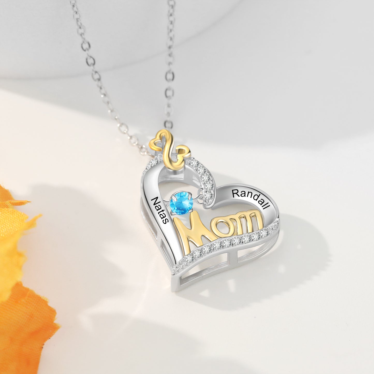 Mom's Heart of Gold Necklace