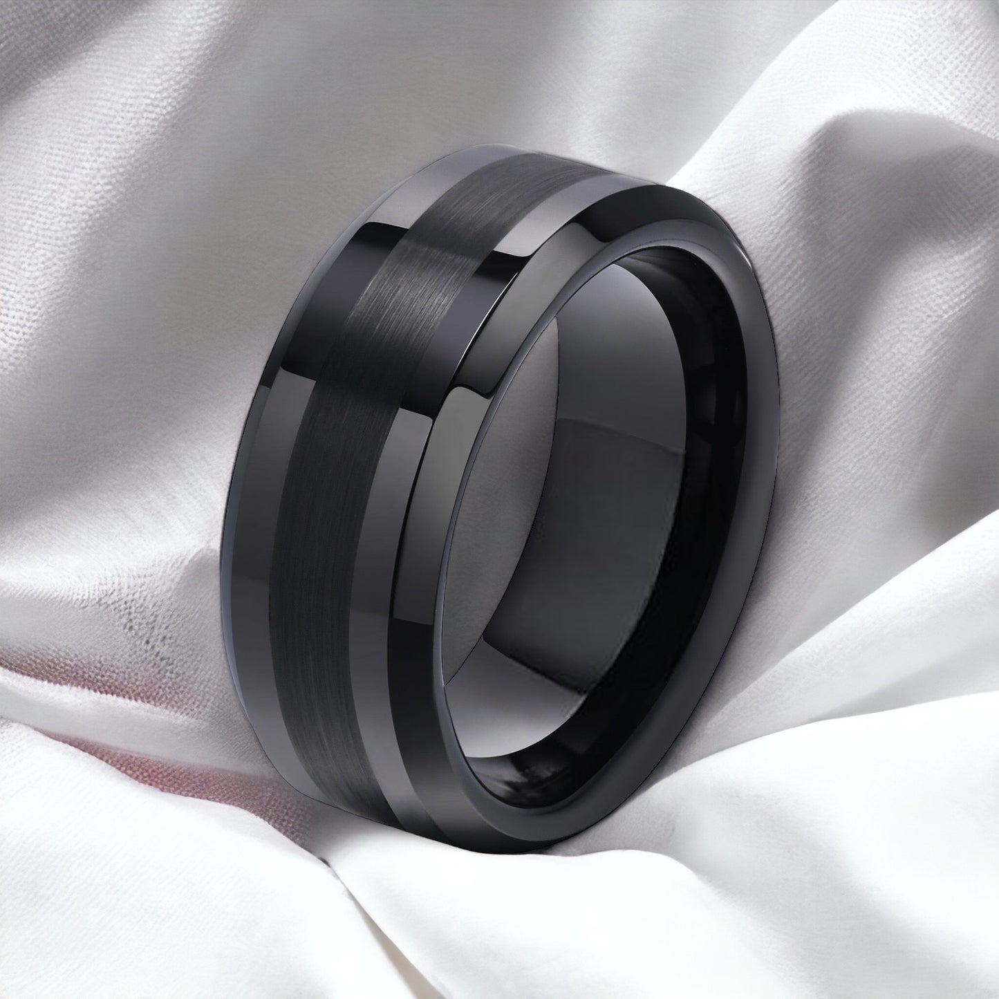ShadowCraft Black Tungsten Ring