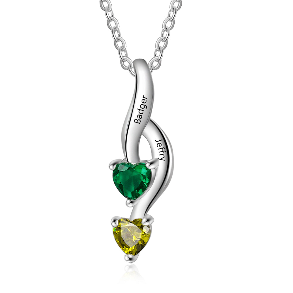 Wave of Love Birthstone Necklace