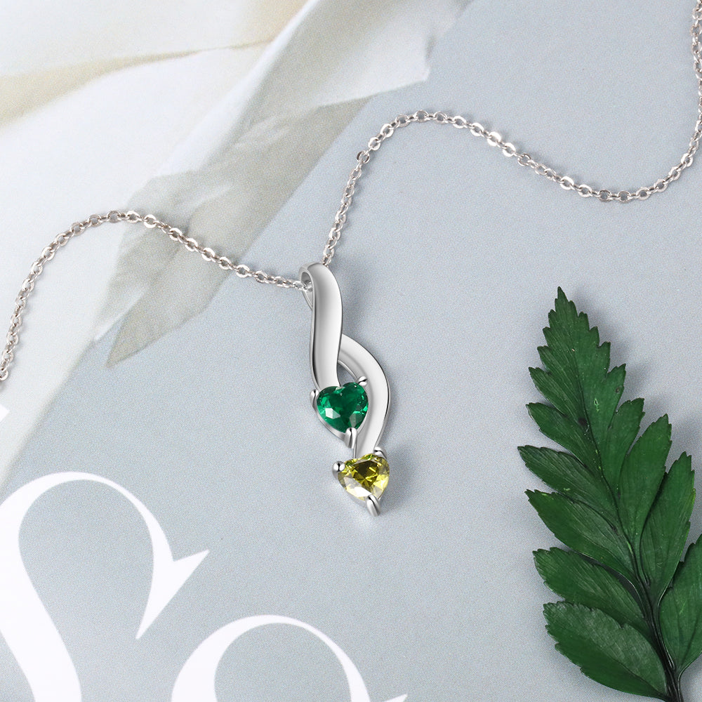 Wave of Love Birthstone Necklace