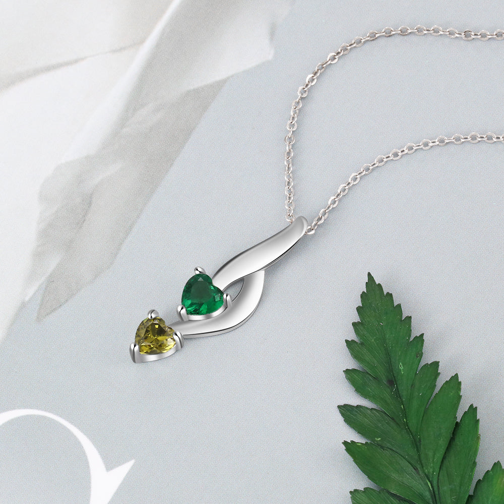 Wave of Love Birthstone Necklace