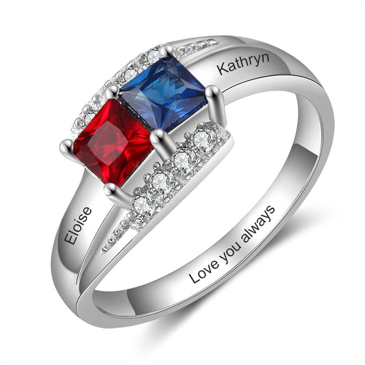 Princess Love Birthstone Ring