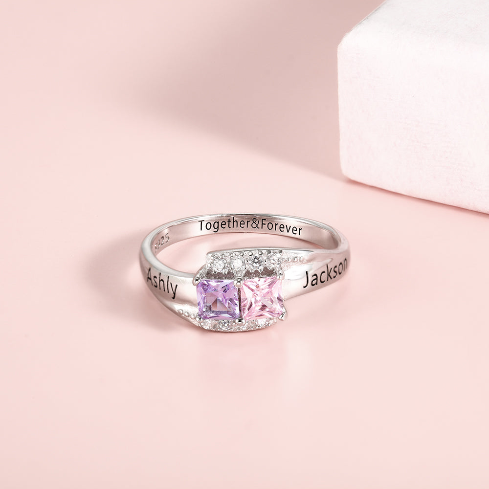 Princess Love Birthstone Ring