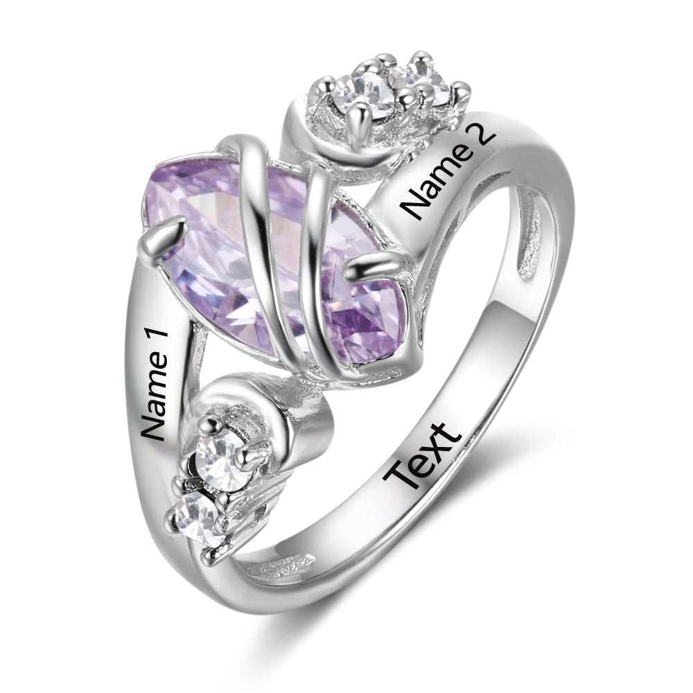 Wrapped in Love Birthstone Ring