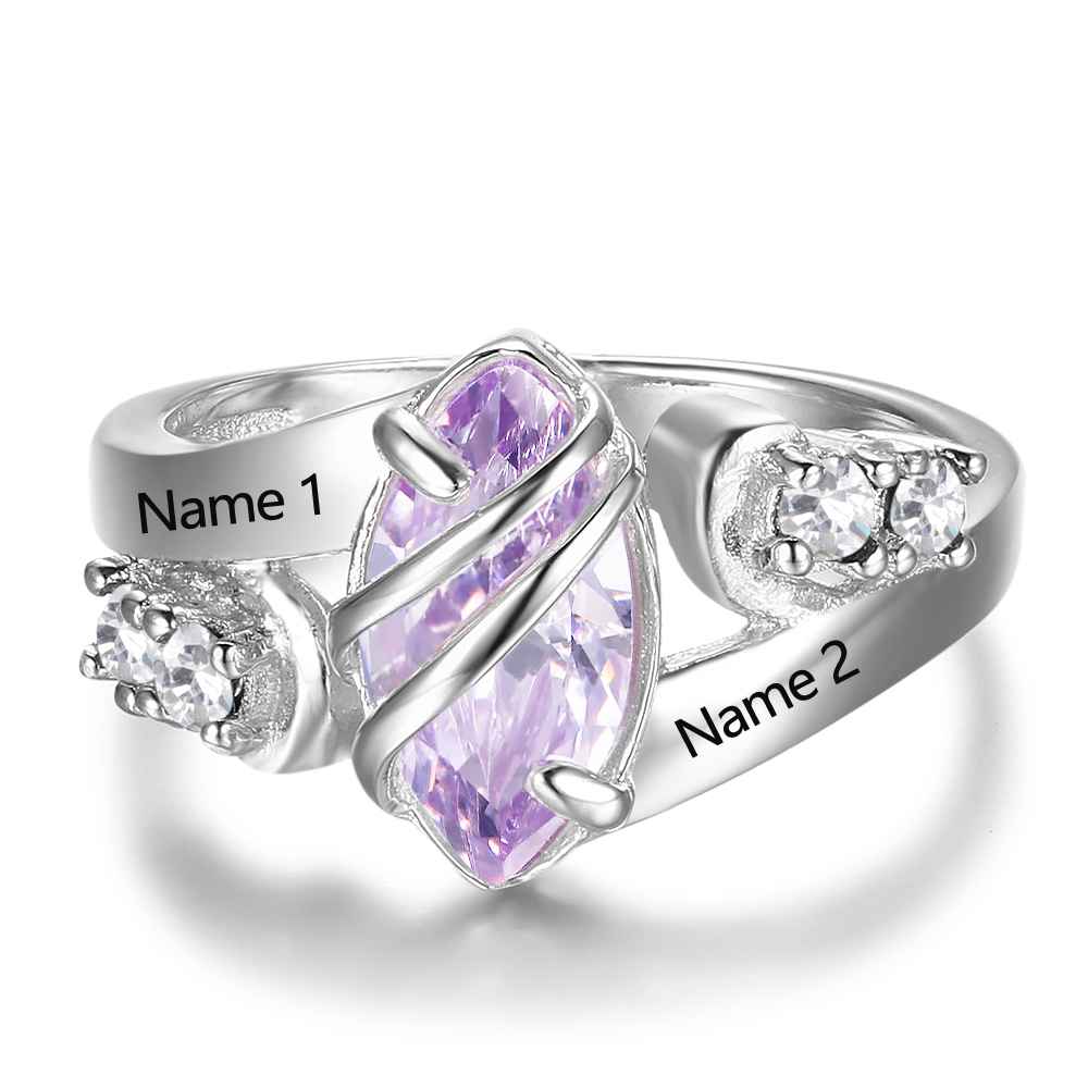 Wrapped in Love Birthstone Ring