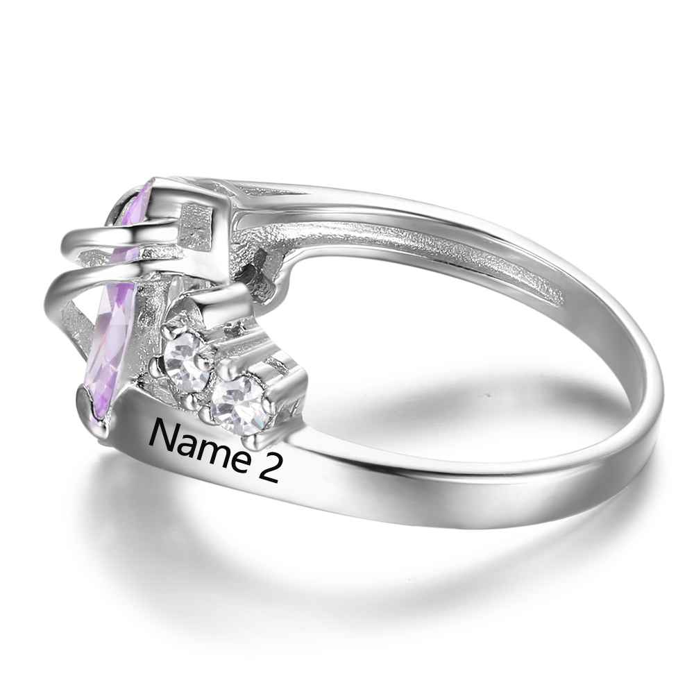 Wrapped in Love Birthstone Ring