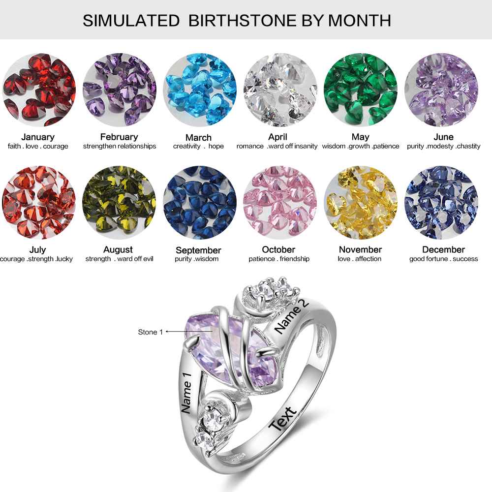 Wrapped in Love Birthstone Ring