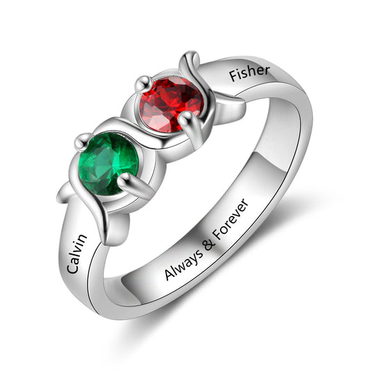 Wave of Love Birthstone Ring