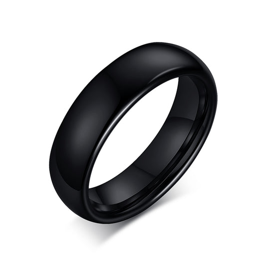 Blackout Curve Tungsten Ring