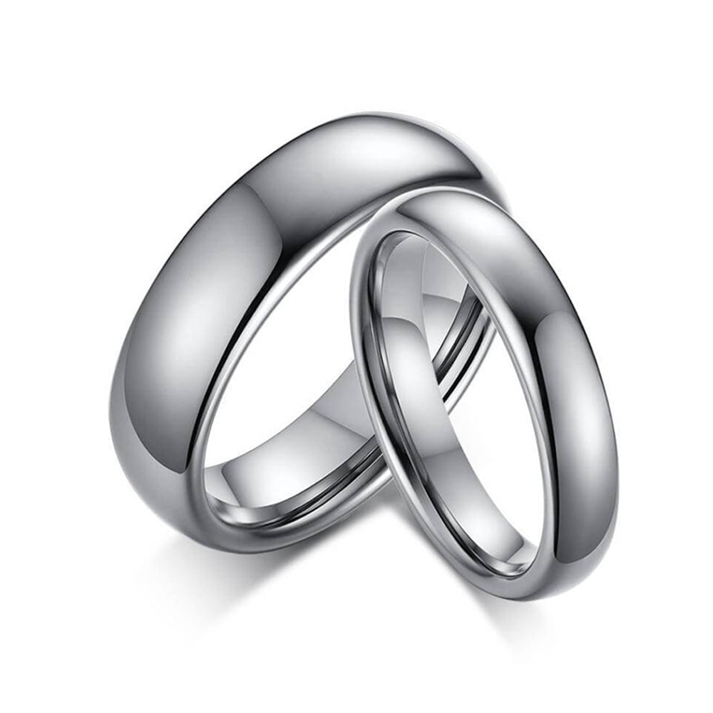 Perfect Pair Silver Tungsten Rings