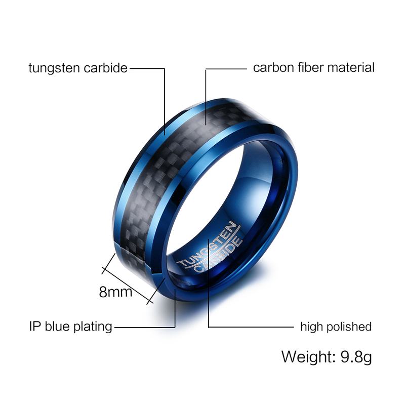 Carbonized Ocean Tungsten Ring