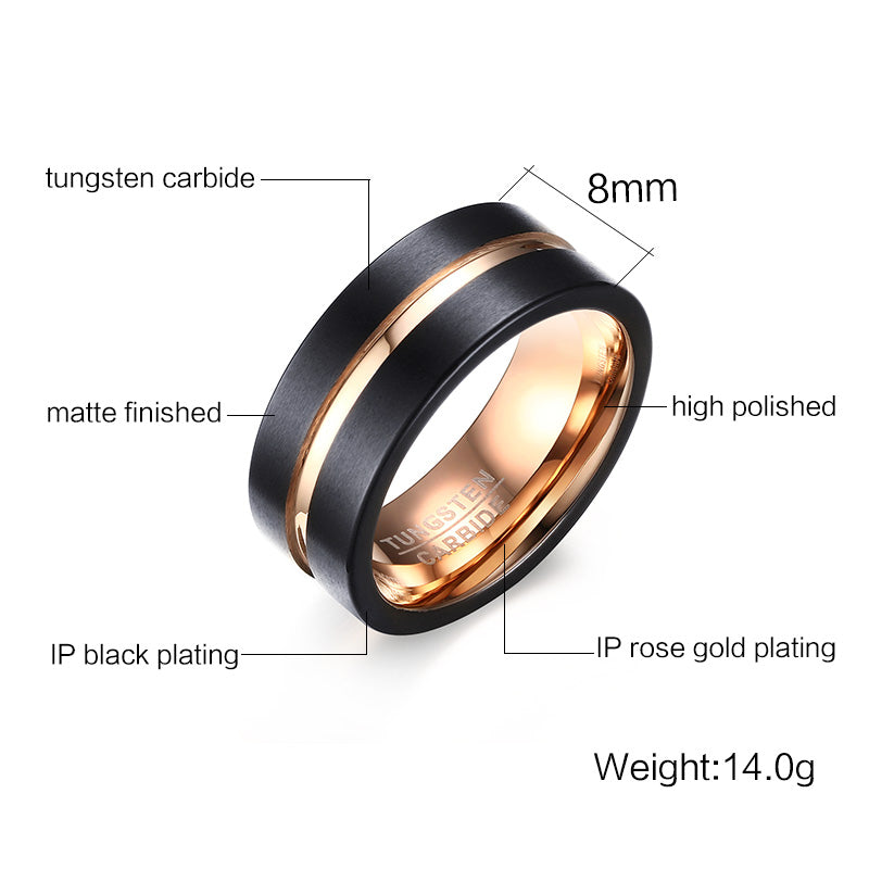Roseburst Tungsten Ring