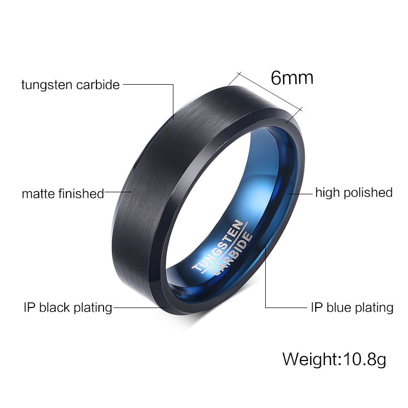 Black Ocean Tungsten Ring