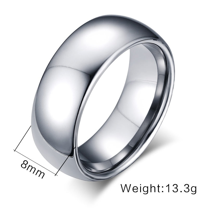 Classic Silver Tungsten Ring