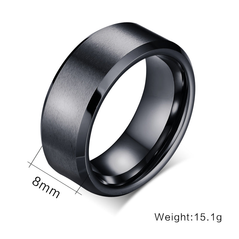 Midnight Frost Tungsten Ring