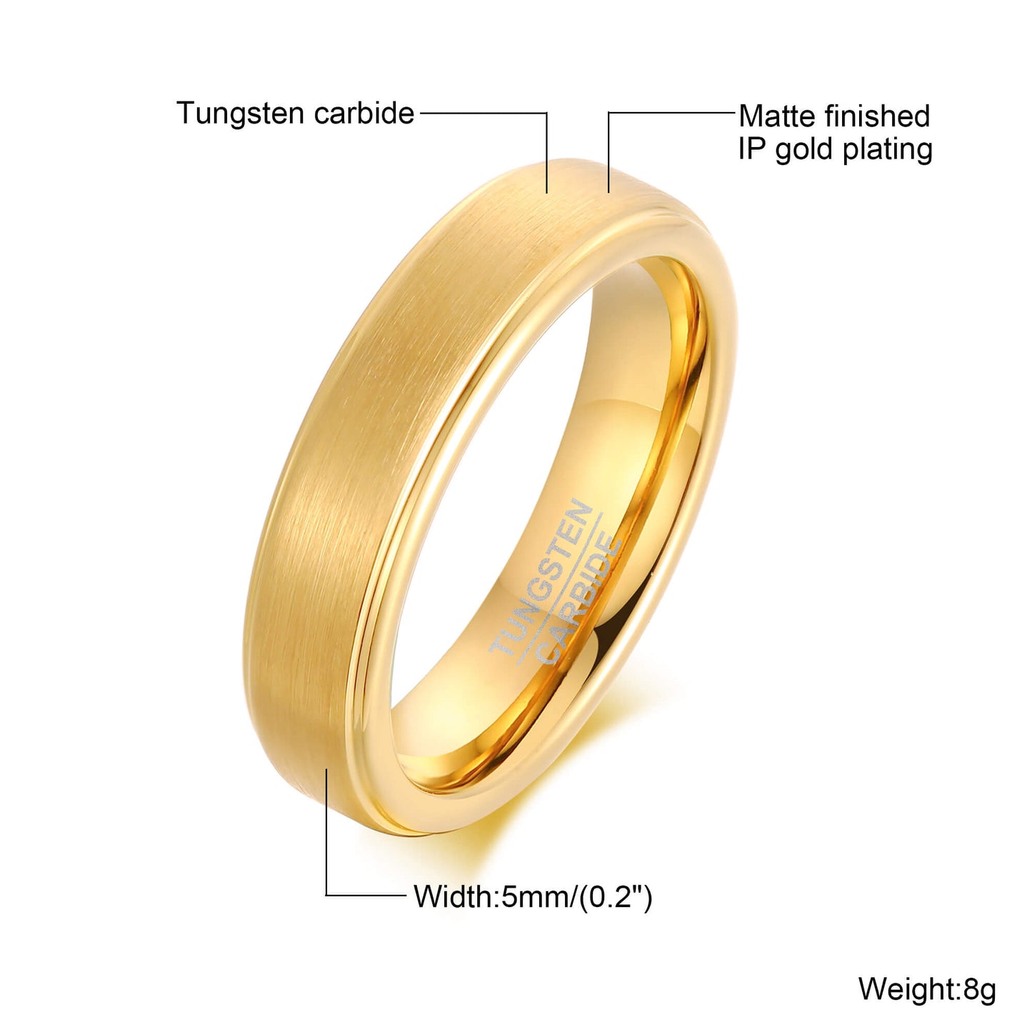 Matauric Step Tungsten Ring