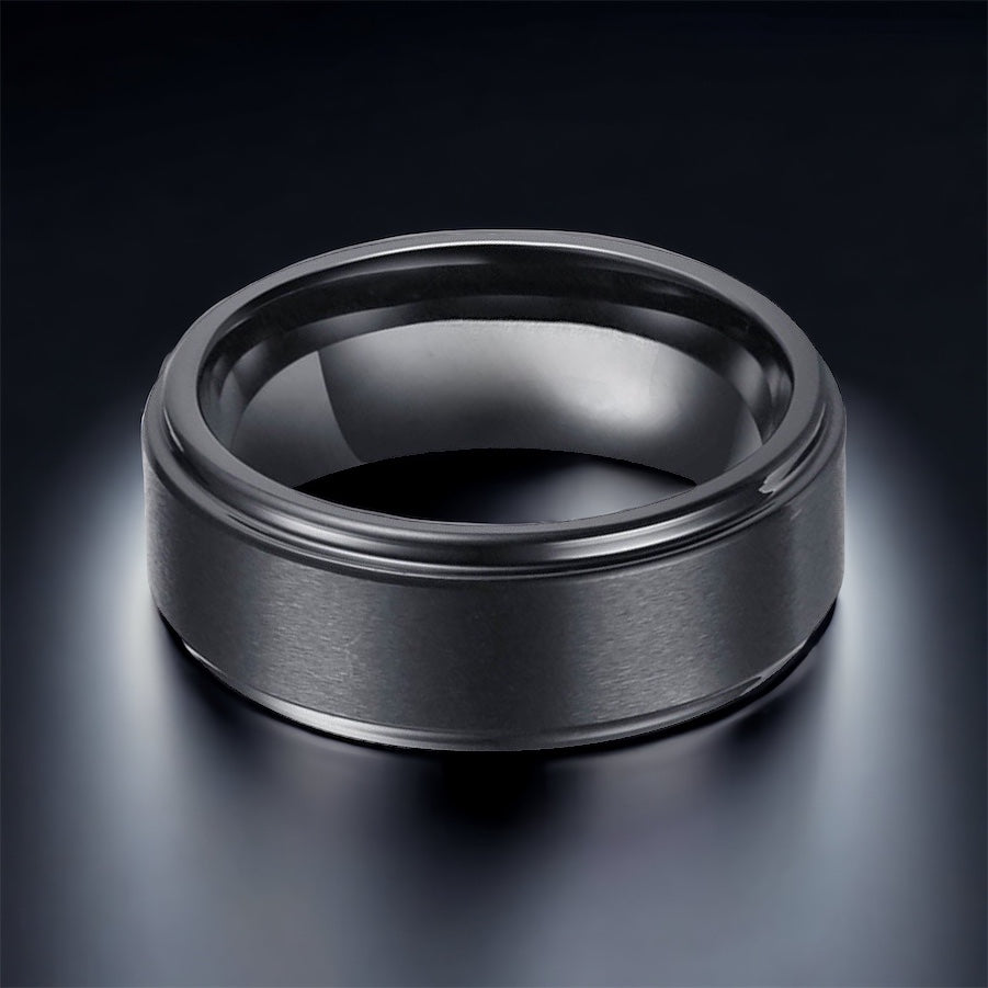 Black Knight Tungsten Ring