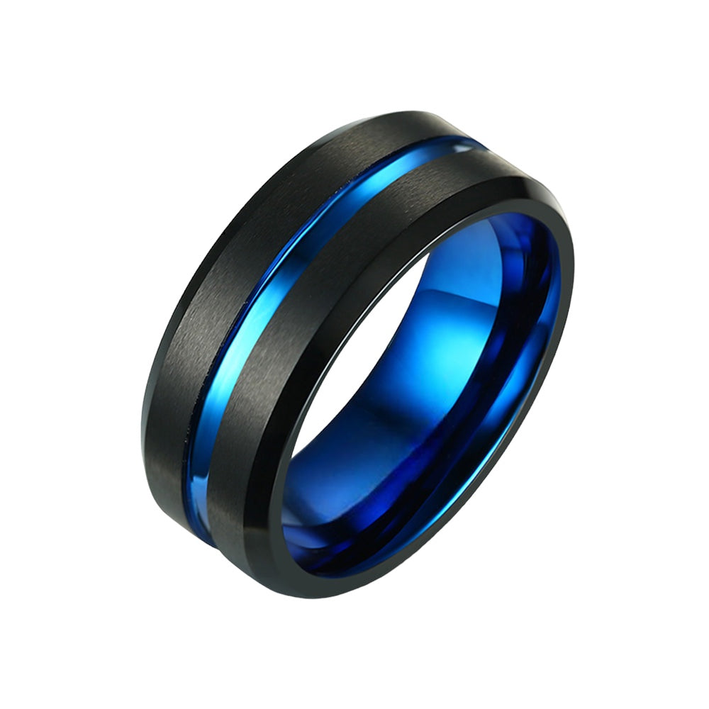 Midnight Blue Tungsten Ring