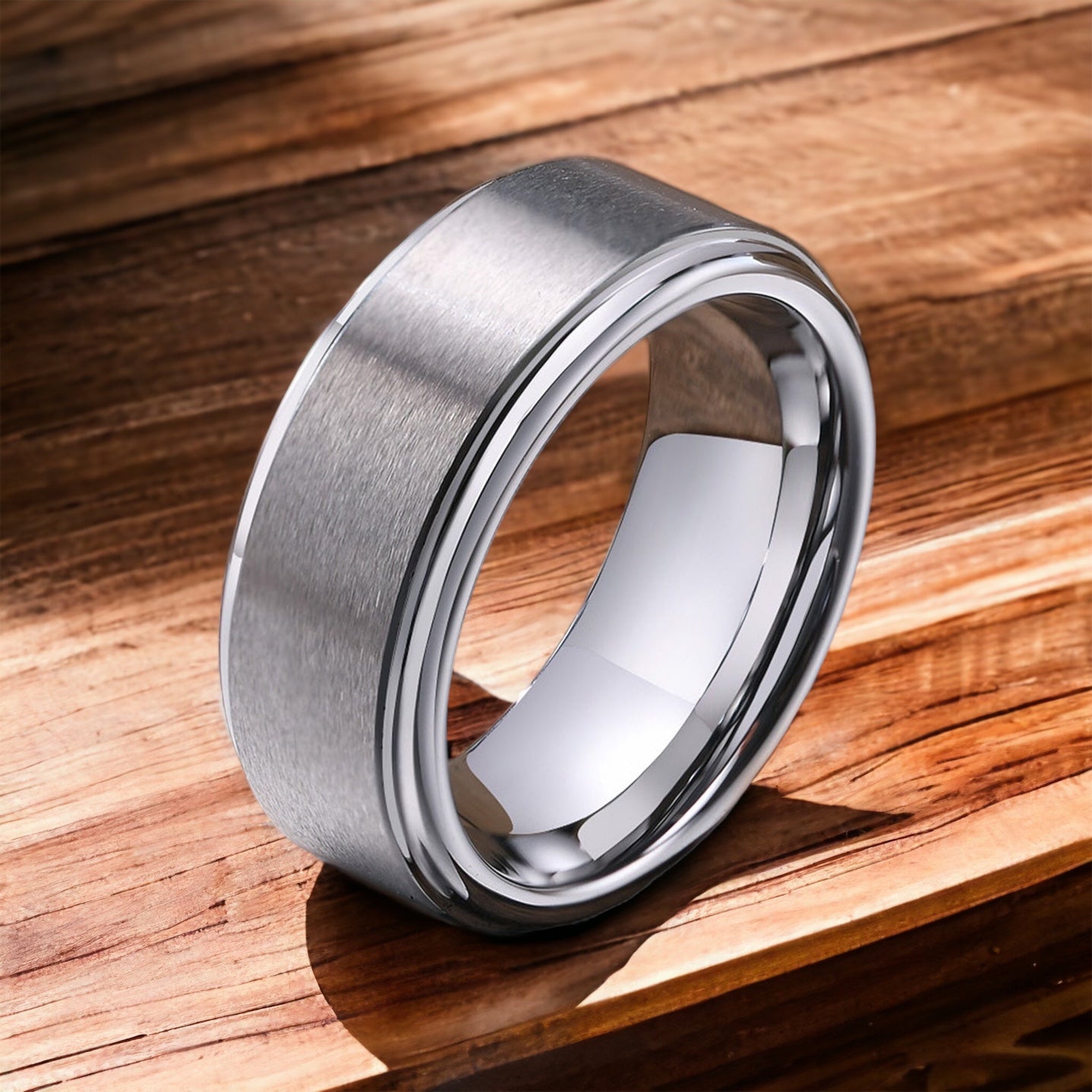 Silver Knight Tungsten Ring