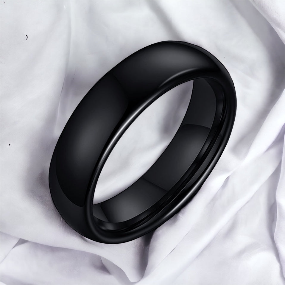 Blackout Curve Tungsten Ring