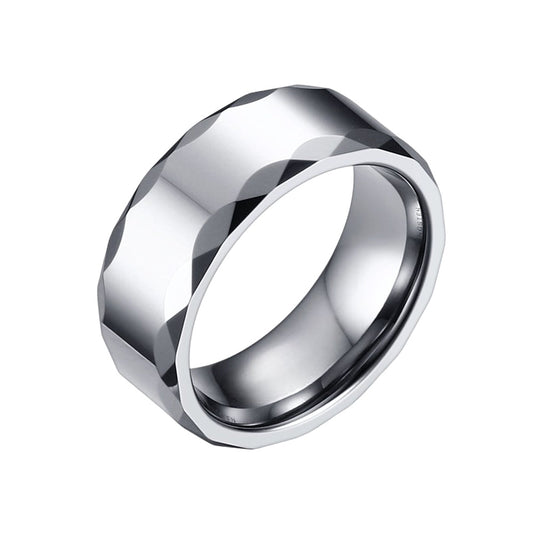 Silver Surf Tungsten Ring