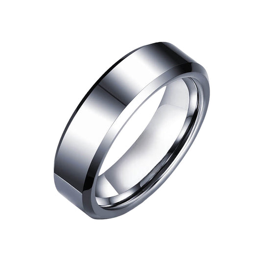 Classic Shine Silver Tungsten Ring