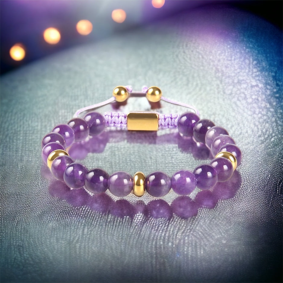 Amethyst Dream Macrame Bracelet