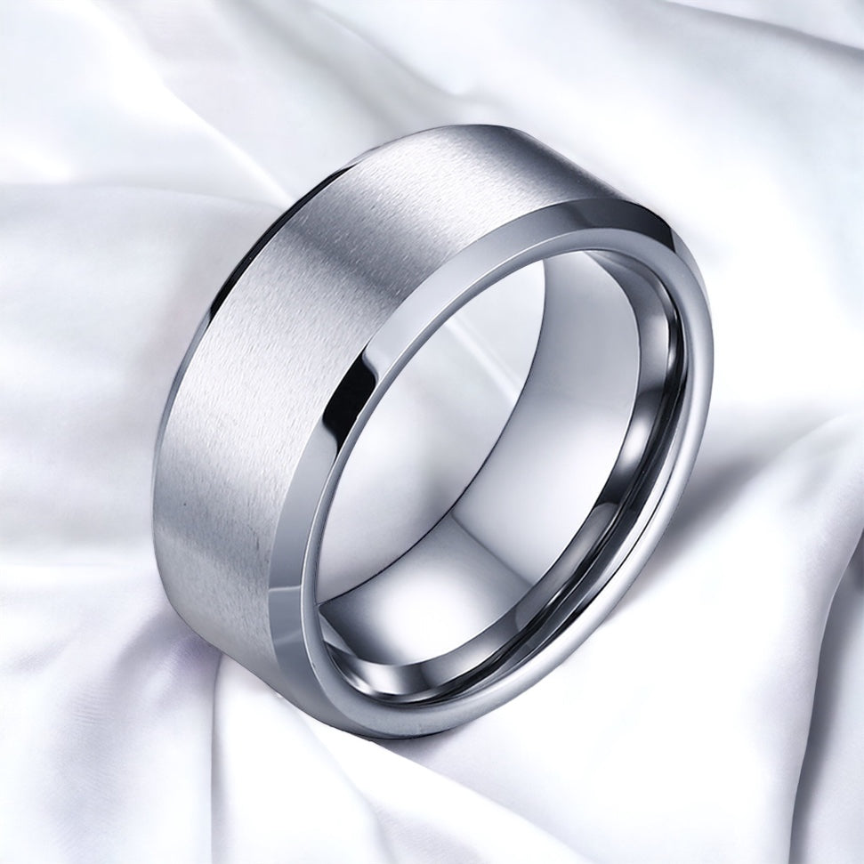 Silver Fusion Tungsten Ring