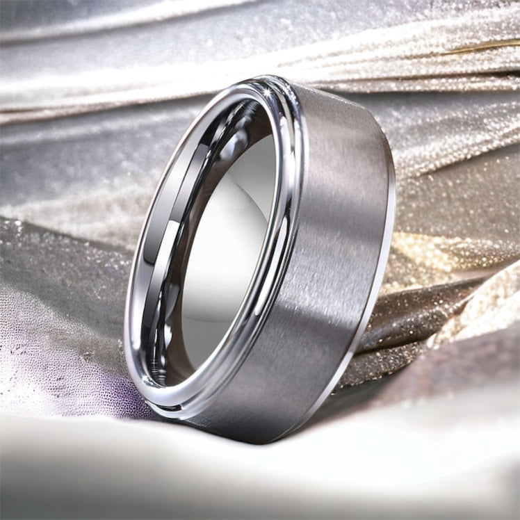 Silver Knight Tungsten Ring