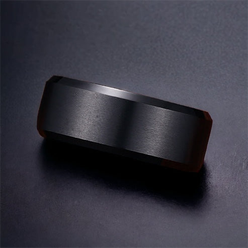 Midnight Frost Tungsten Ring