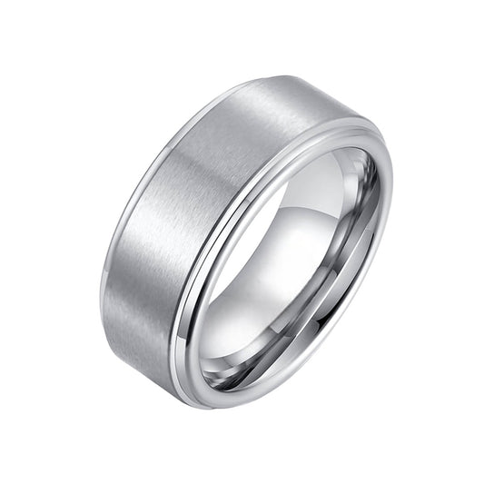 Silver Knight Tungsten Ring